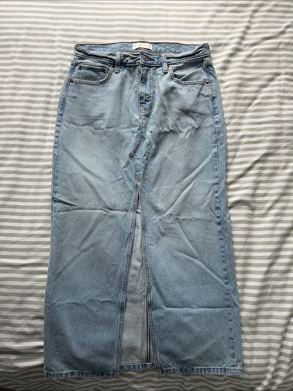 Abercrombie & Fitch Denim Skirt with Front Slit